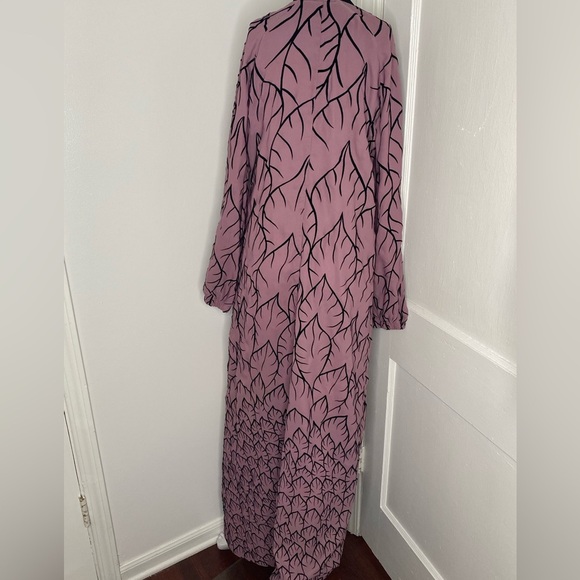 Pink and Black Long Dress/Robe kaftan Kimono - Picture 3 of 5